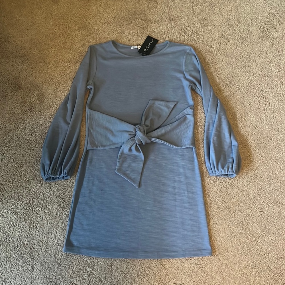 R Vivimos mini dress with sash tie waist size small